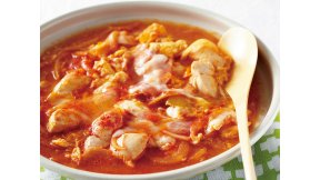 ささ身のケチャップ卵とじ