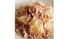 鶏ひき肉と新しょうがの炒め物
