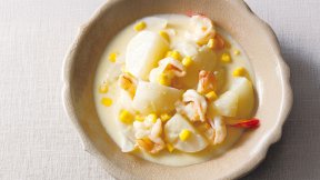 かぶとえびのコーンクリーム煮