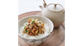 じゃこナッツの漬物丼