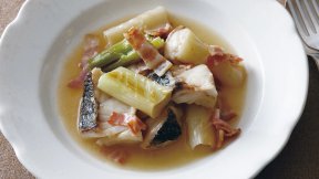 ねぎとたらのワイン蒸し