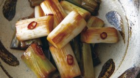 焼きねぎの酢きんぴら