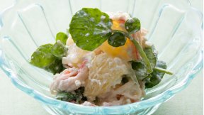 クレソンとかんきつのカッテージ白あえ
