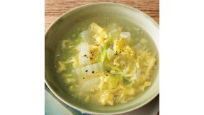 白菜の中華風卵スープ