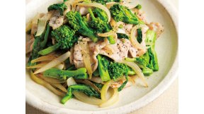 菜の花と豚肉の塩炒め