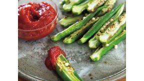 オクラのソテー ケチャップ添え