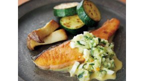 さけのソテー 漬物タルタル