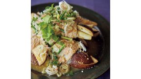 なすと豚バラのレンジ蒸し