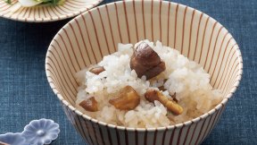 甘栗ご飯＆かぶと水菜の甘酢あえ