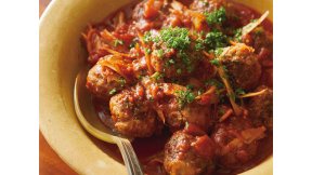 ミートボールとごぼうのトマト煮