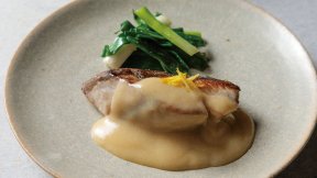 ぶりの白みそあんかけ