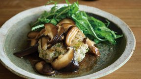 水菜ハンバーグ