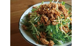 水菜の肉そぼろがけ