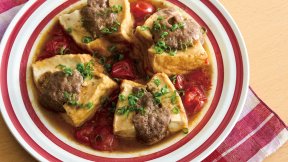 厚揚げのはさみ蒸し