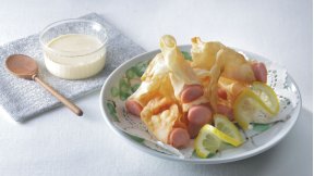 フィッシュソーセージの小魚風レモンマヨソース
