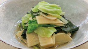 たけのこと春キャベツのサッと煮