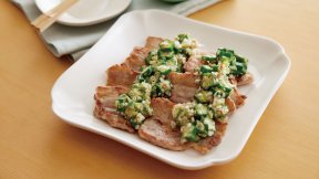 焼き肉のオクラねぎ塩だれ