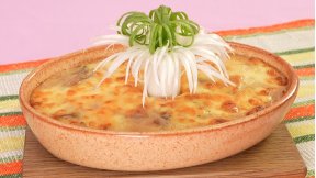 牡蠣と白ねぎの活気づくグラタン