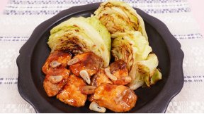 キャベツとサーモンのアホバタ焼き