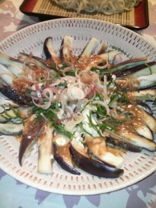 冷やしなすのごまソース