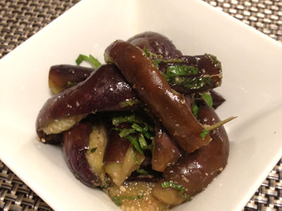 なすと青じそのナムル