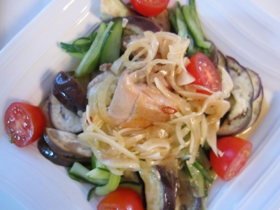 鶏の南蛮づけ 夏野菜添え