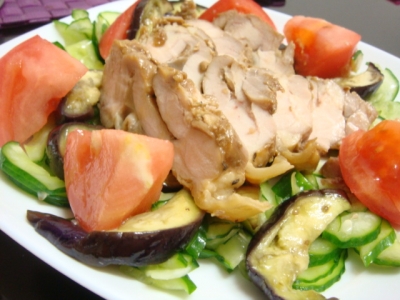 鶏の南蛮づけ 夏野菜添え