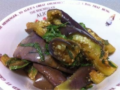 なすと青じそのナムル