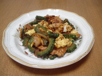 ゴーヤーのにんにくみそチャンプルー