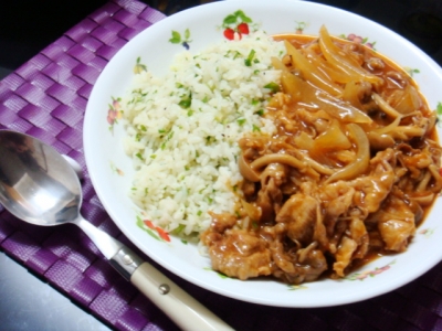 豚こまのハヤシライス