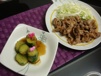 梅肉入りしょうが焼き