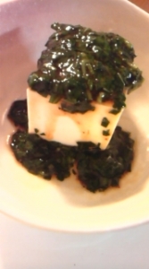 豆腐サラダ モロヘイヤソース