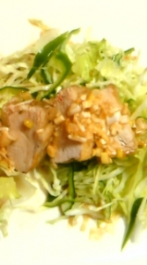 蒸し鶏のパリパリ焼き