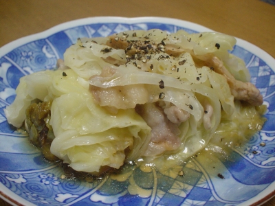 キャベツのはさみ蒸し