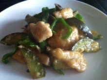 鶏肉となすのスタミナ炒め