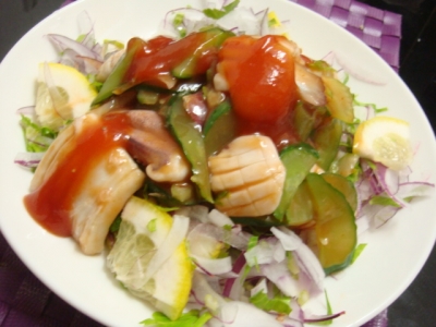 いかとセロリの甘酢ソース