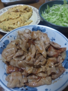 梅肉入りしょうが焼き