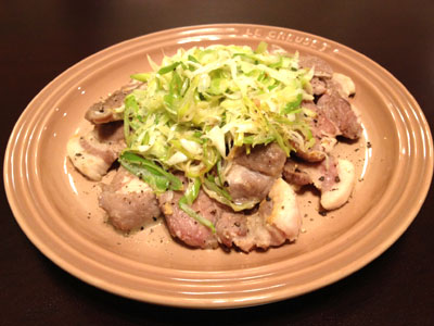 塩豚のシンプル焼き