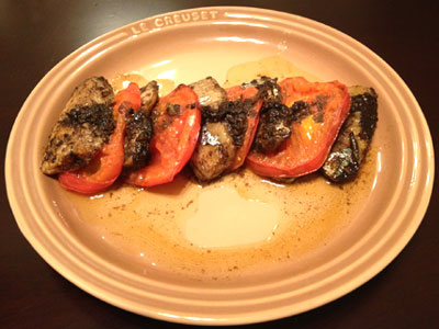 さんまとトマトのソテー