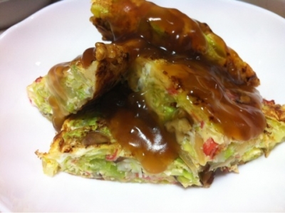 キャベツのかにたま風