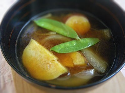 炒めたまねぎのみそ汁