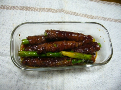 ロールアスパラ丼