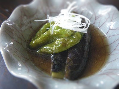 なすとししとうの揚げ煮