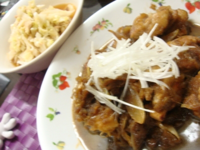 鶏もも肉のごぼう照り焼き