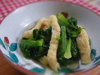 お揚げと菜っぱの炊いたん