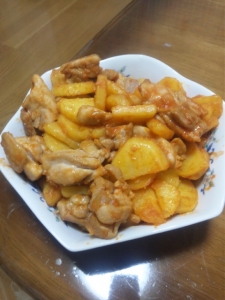 鶏じゃが炒め