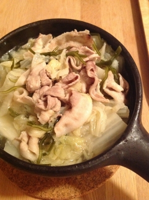 白菜と豚バラ肉の煮物