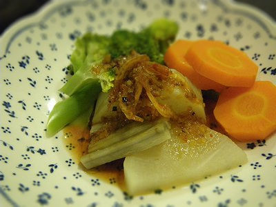 煮野菜のピリ辛ドレッシング