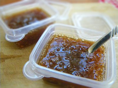 梅かつお醤油のジュレ