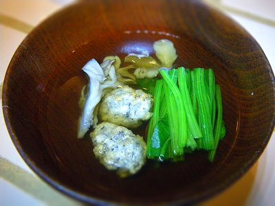 れんこんのすり揚げすまし汁